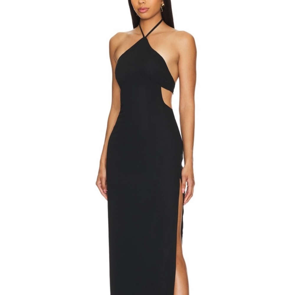 Superdown Marley Black Halter Dress Small